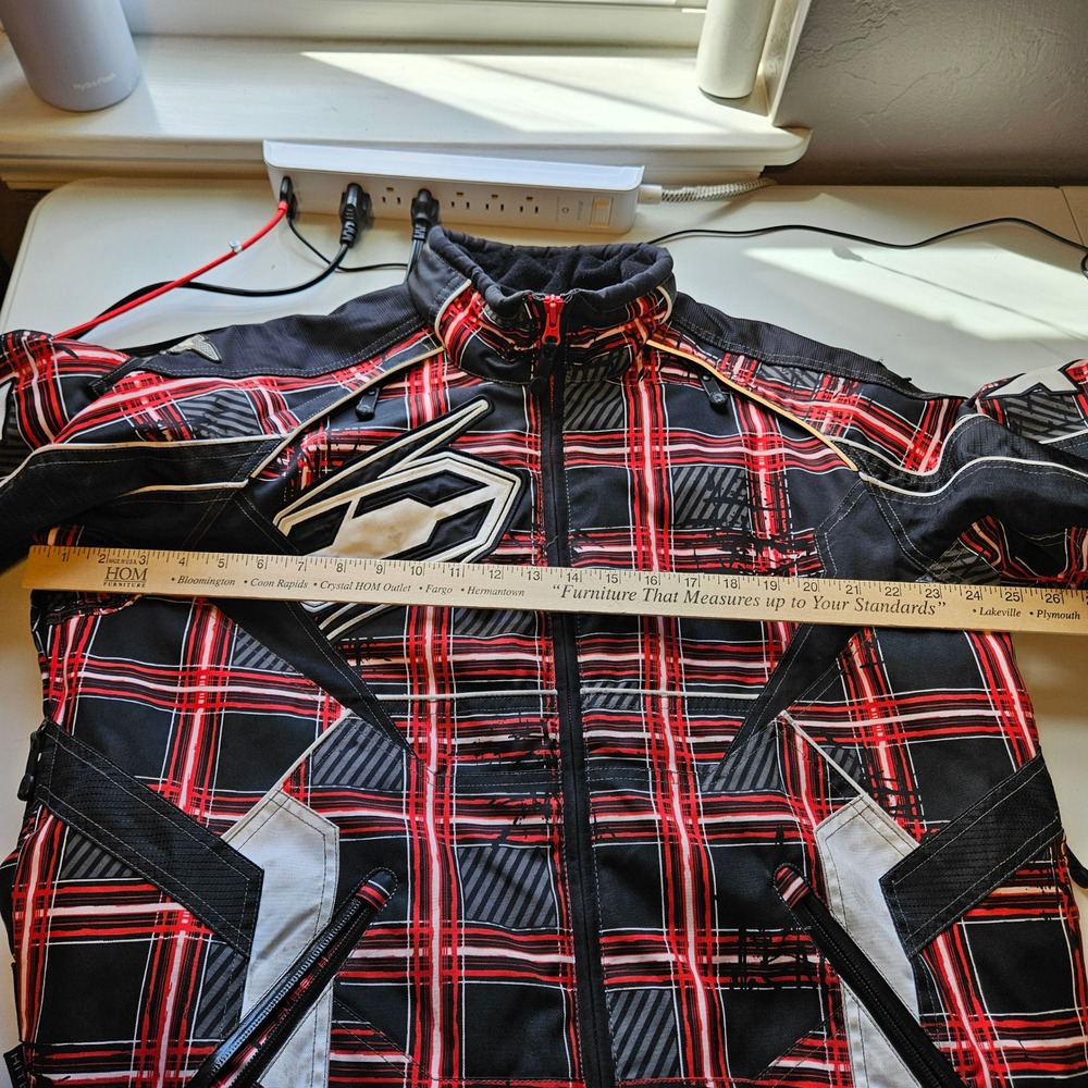 Castle X Racewear Snowmobile Jacket Mens M Red Black Reissa Hitena Winter - Picture 10 of 16